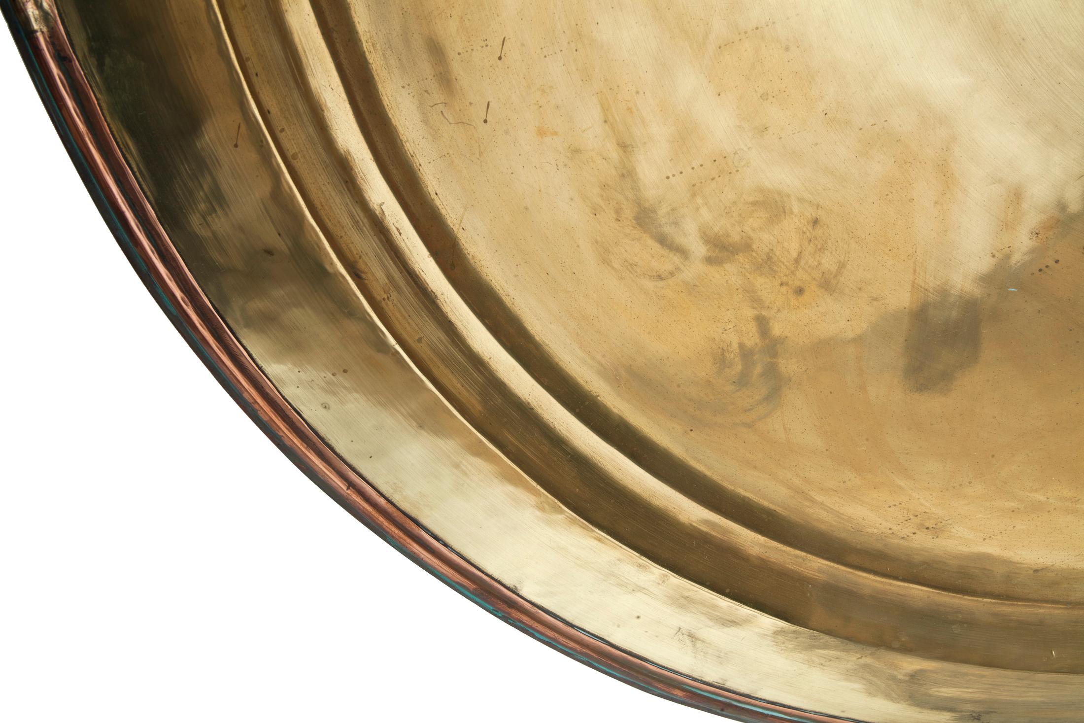 Oversized Brass Tray / Ebony Base 2