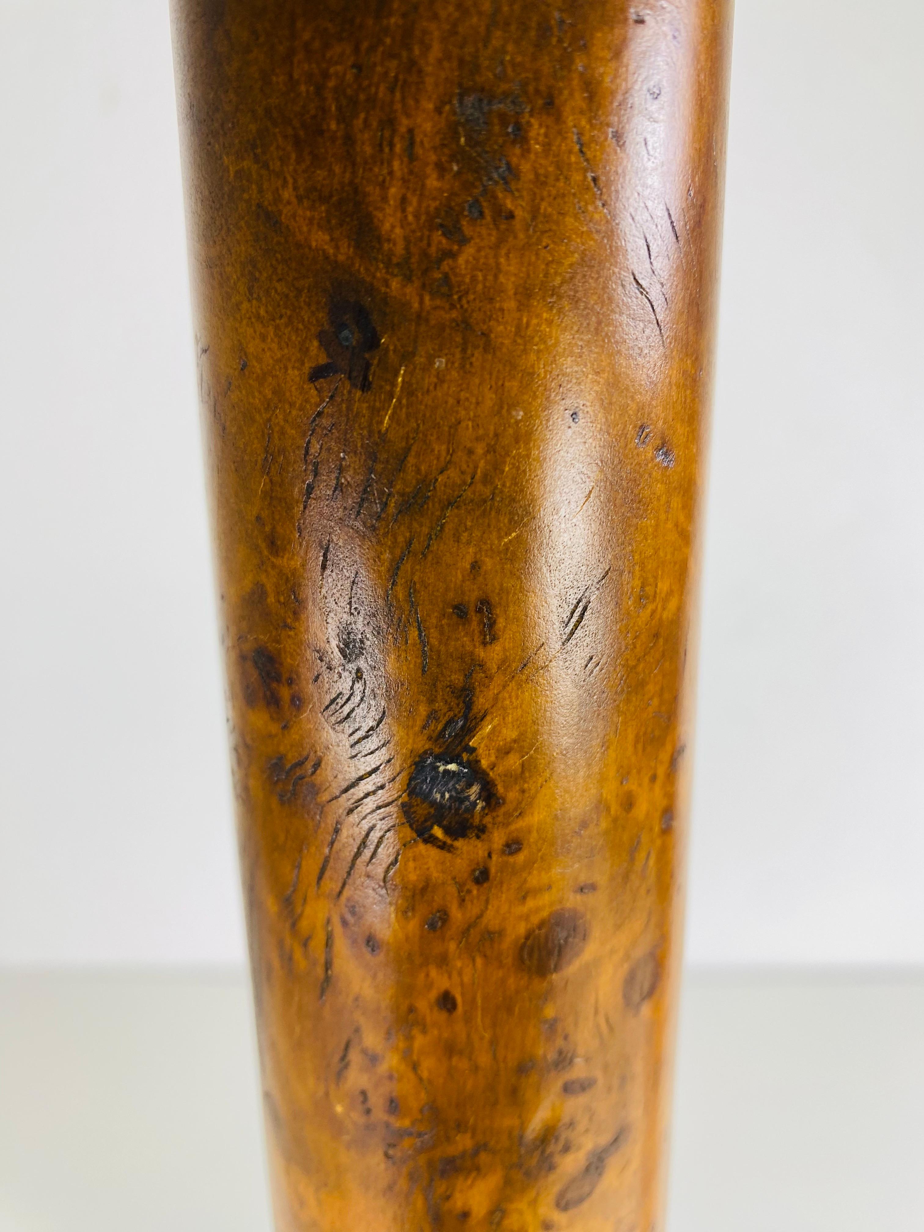 Unknown Oversized bronze and burled walnut candlesticks after theater Alexander For Sale