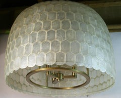 Ciondolo con conchiglia di Capiz sovradimensionato  / Lanterna luminosa