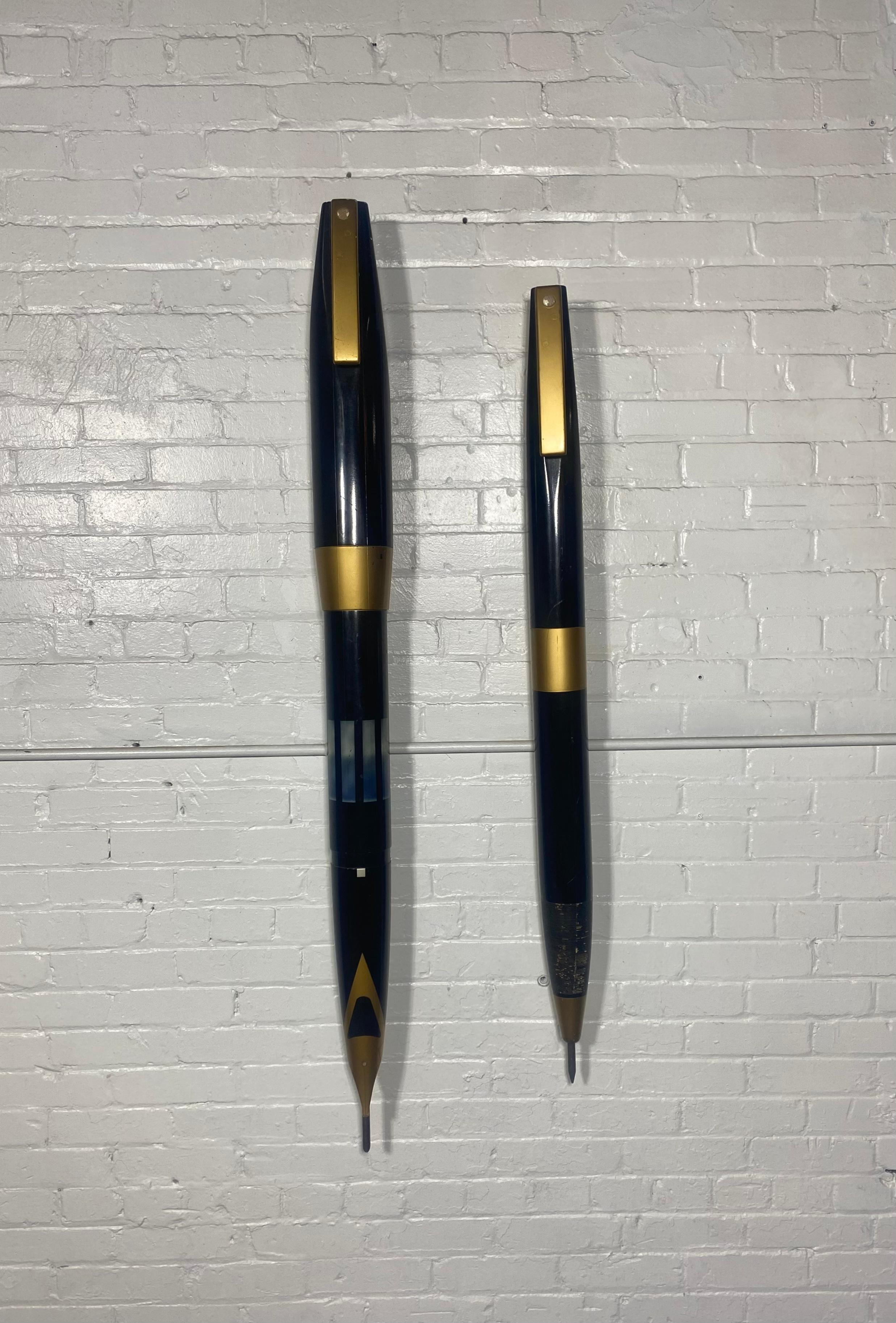 Oversized Carved wood and painted Sheaffer Fountain Pen Store Display , 5 feet For Sale 2