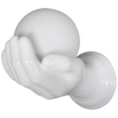 Oversized Ceramic Hand Wall Sconce, Italy, 1970s