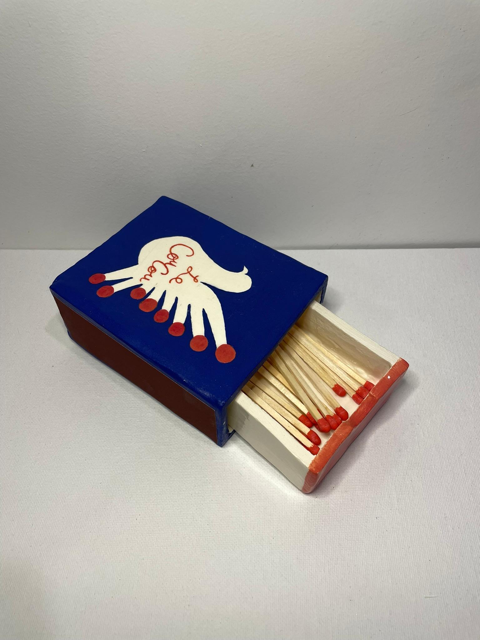 Oversized Ceramic Matchbox - NYC's Le Coucou For Sale 1