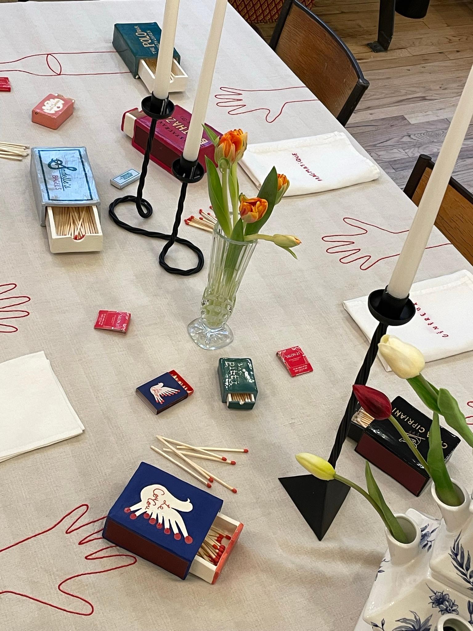 Oversized Ceramic Matchbox - NYC's Le Coucou For Sale 4