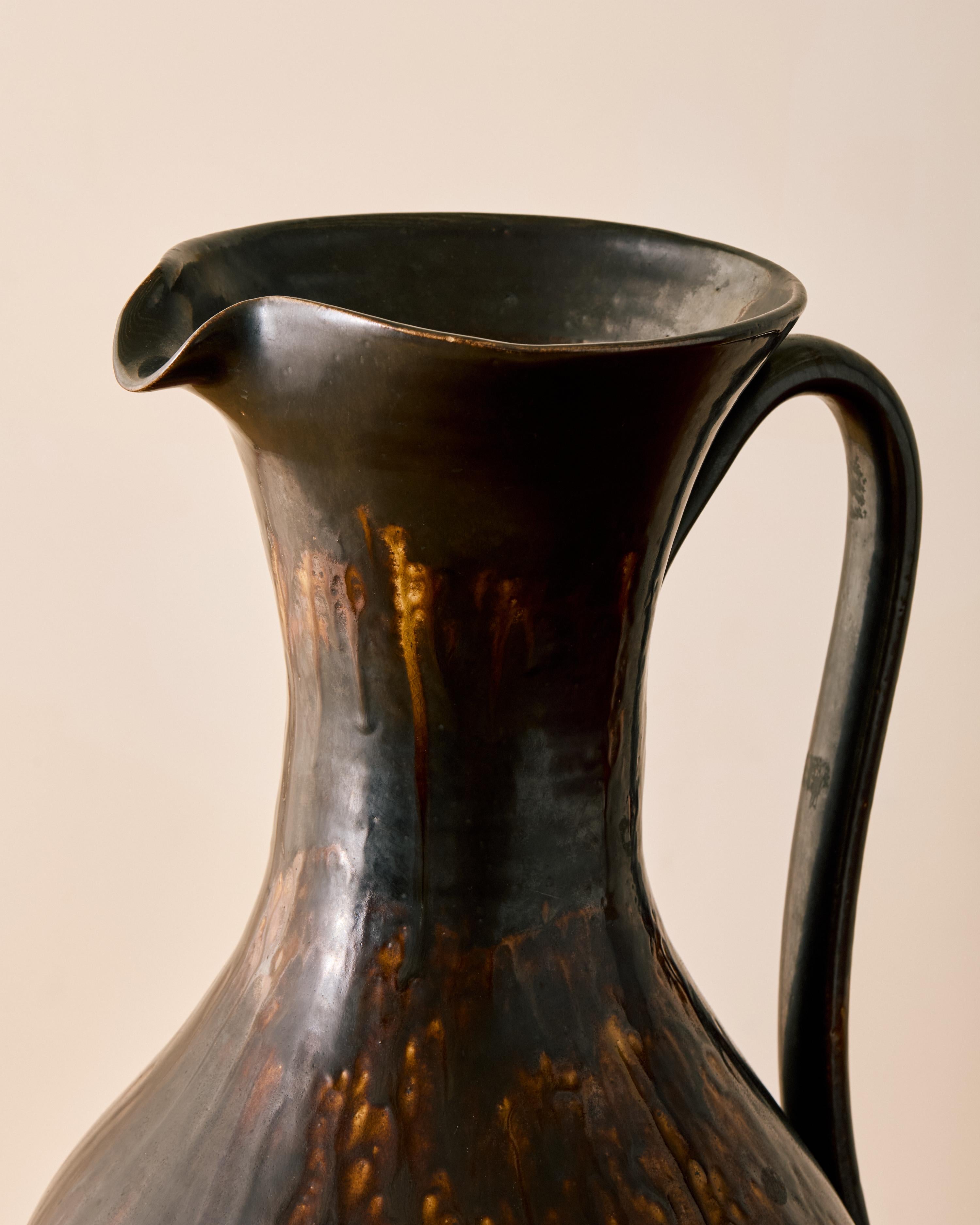 Oversized Ceramic Pitcher c. 1960 For Sale 1