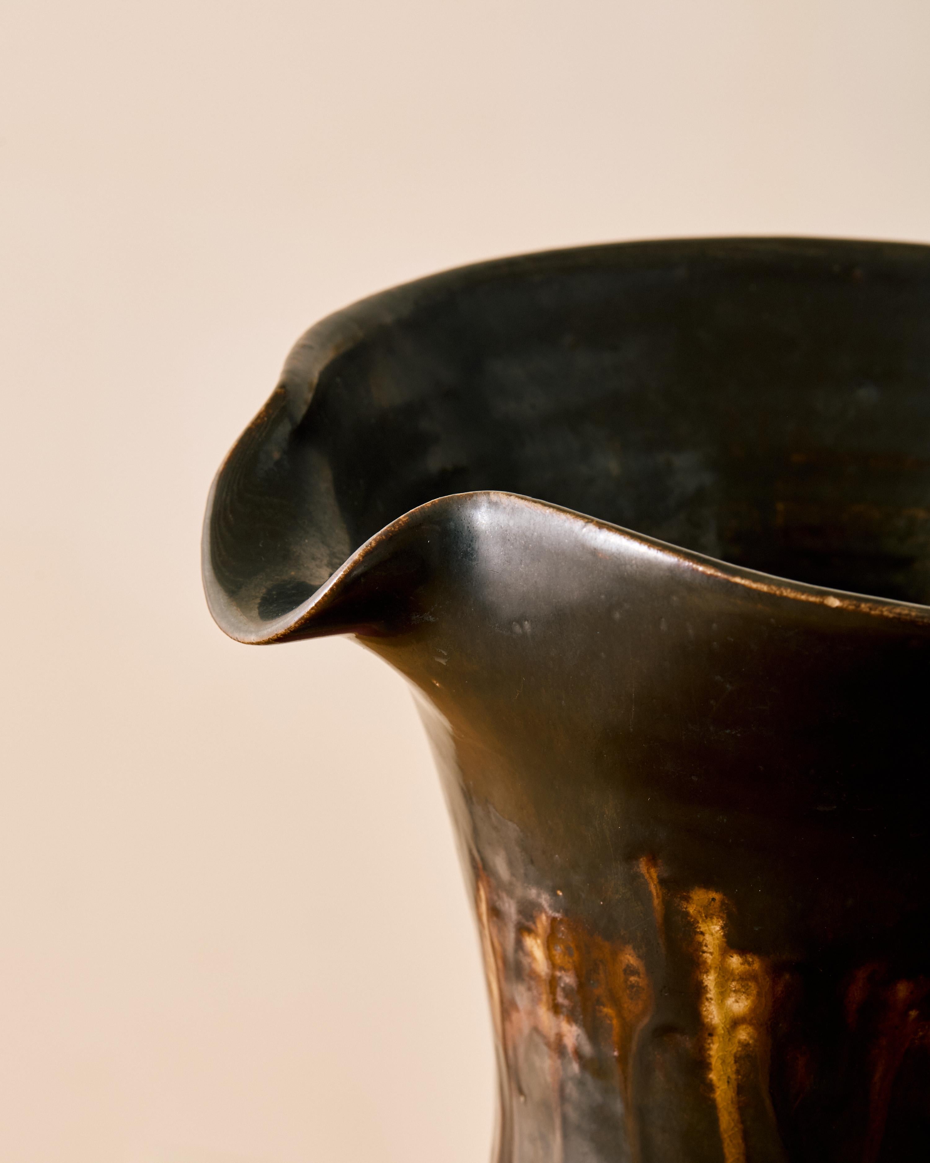 Oversized Ceramic Pitcher c. 1960 For Sale 2