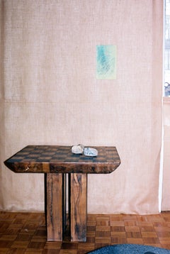 Impressive Handcrafted Reclaimed Oak Chessboard Table by Rooms Studio