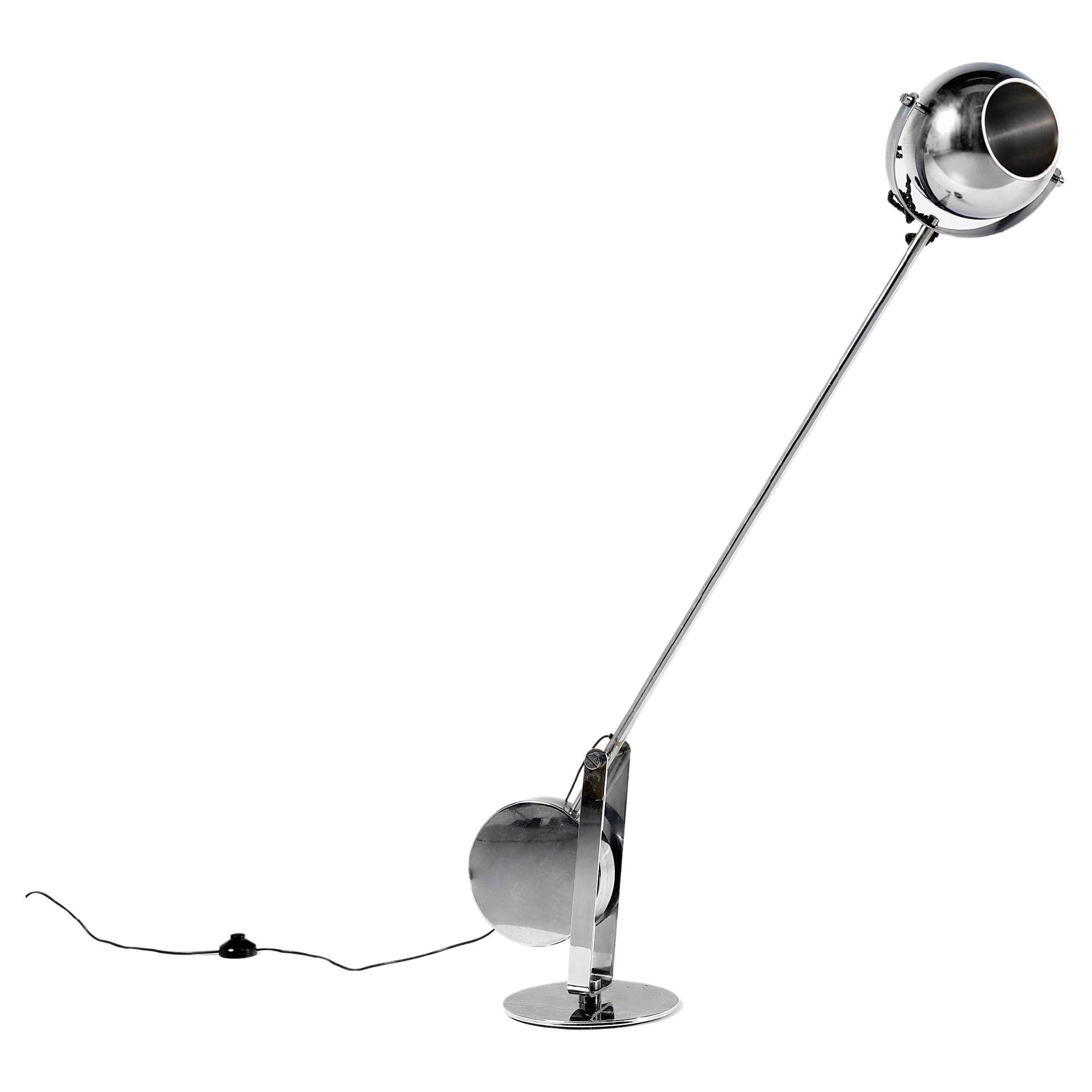 Oversized Chrome Lamp with Counterweight Anonymous Italia, 1970