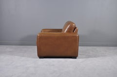 Oversized Cigar Brown High Quality Leather Club Chair
