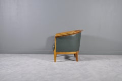 Oversized Cigar Green High Quality Leather Club Chair, 1970s