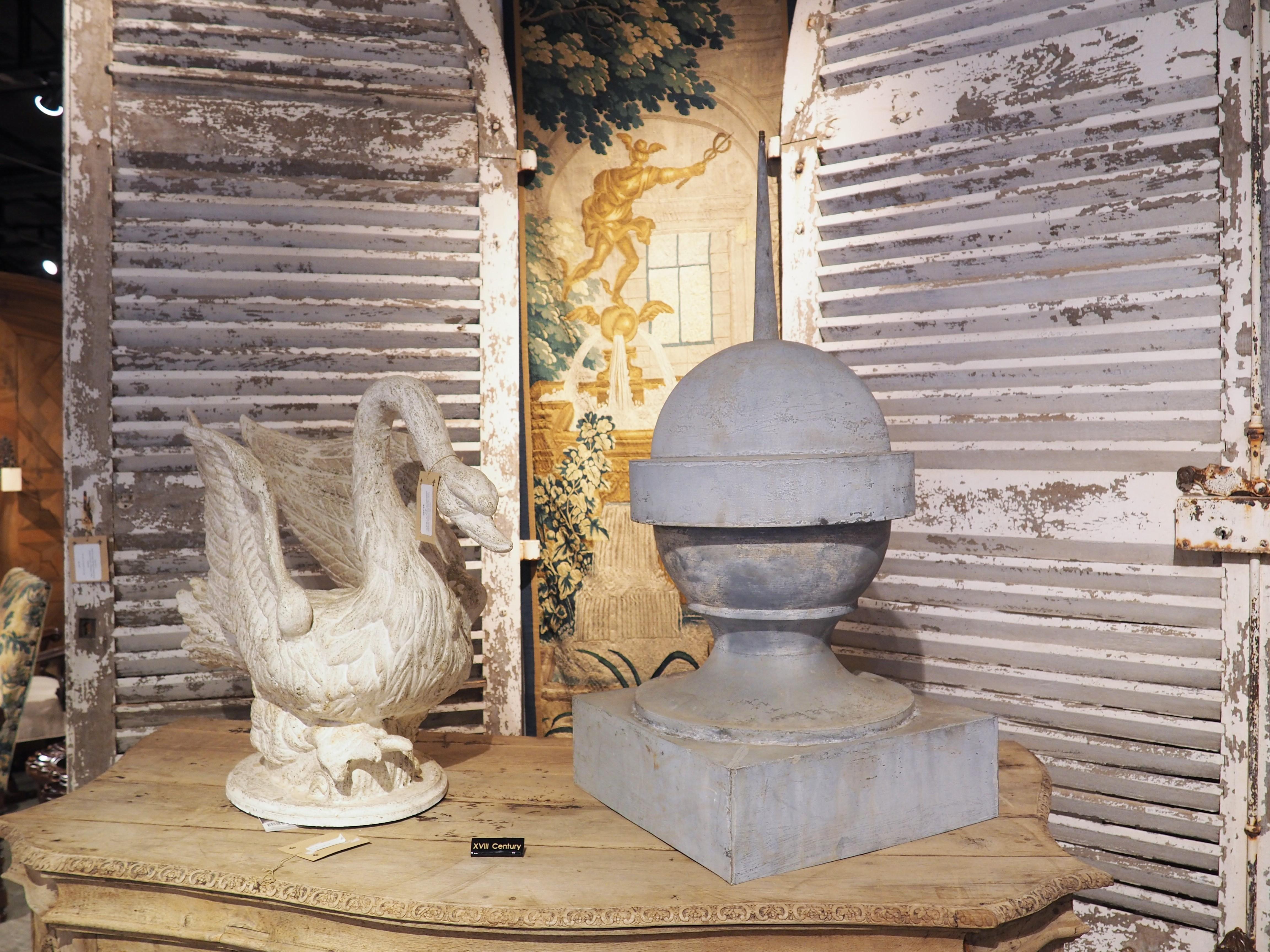 Oversized Circa 1920 French Zinc Roof Finial as Lamp Base For Sale 8