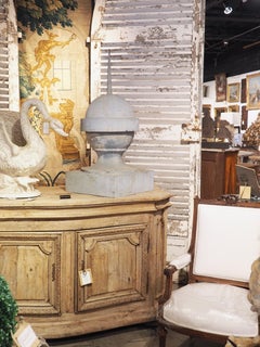 Oversized Circa 1920 French Zinc Roof Finial as Lamp Base