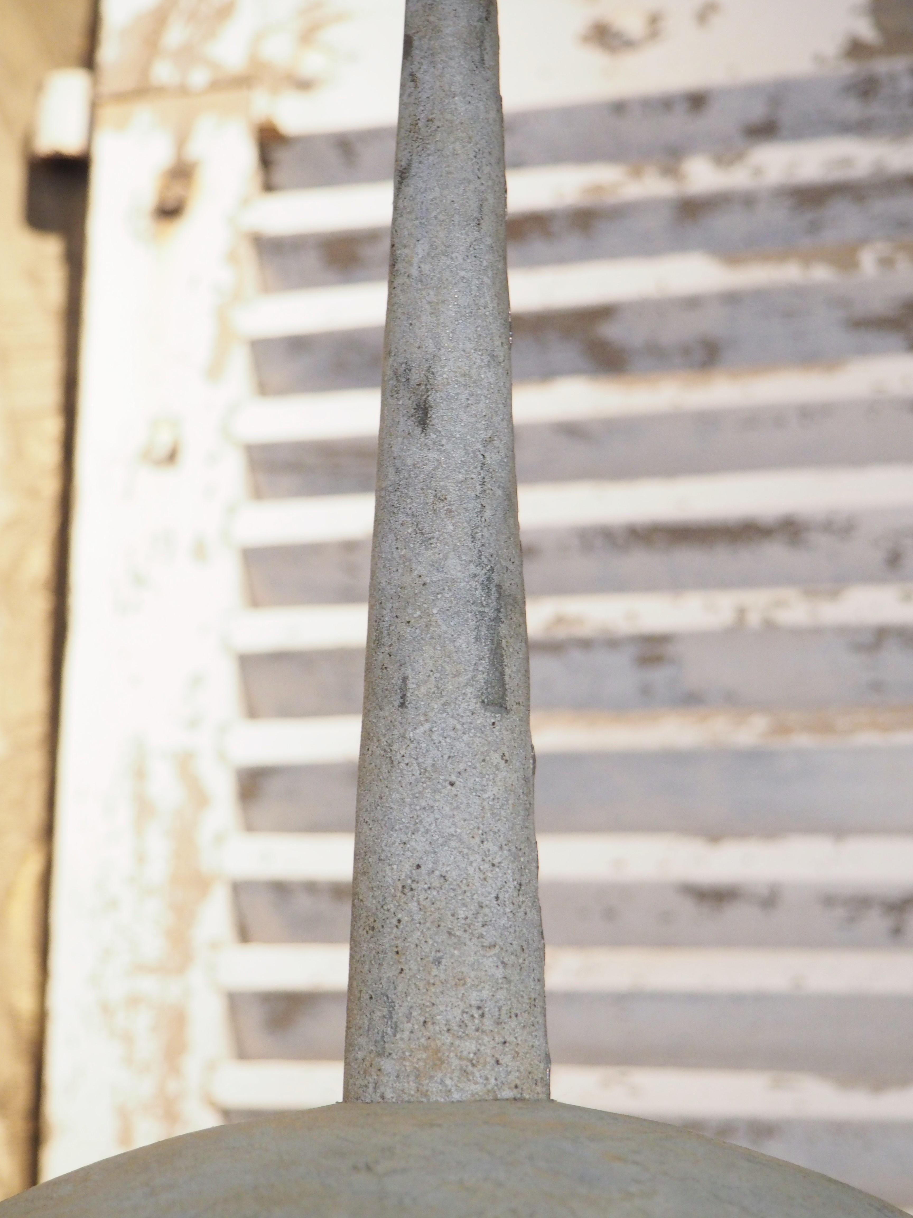 Oversized Circa 1920 French Zinc Roof Finial as Lamp Base For Sale 2