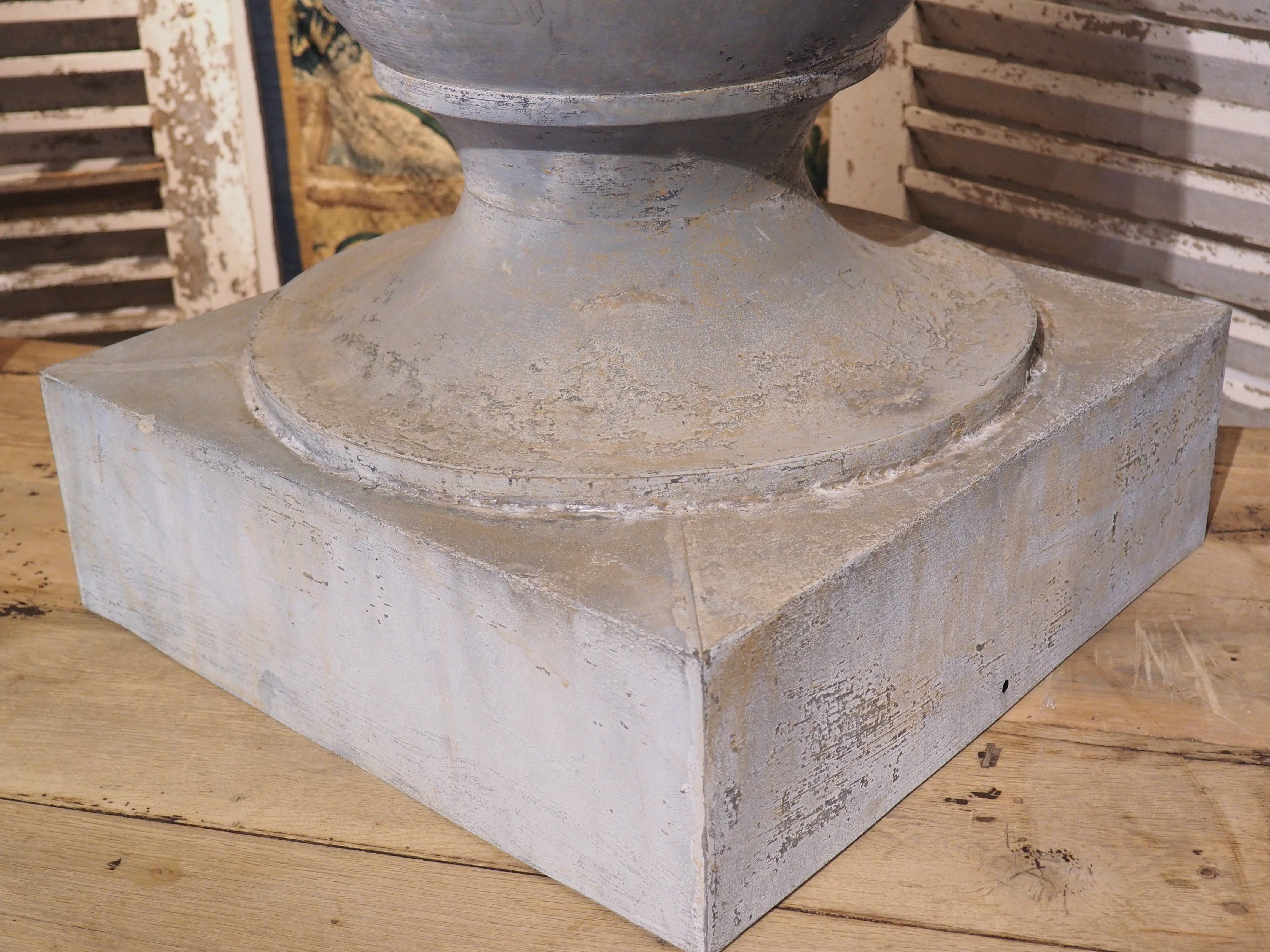 Oversized Circa 1920 French Zinc Roof Finial as Lamp Base For Sale 3
