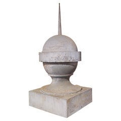 Oversized Circa 1920 French Zinc Roof Finial as Lamp Base