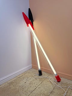 Oversized Classic Red Ballpoint Pen Wall / Ceiling Light 120 cm