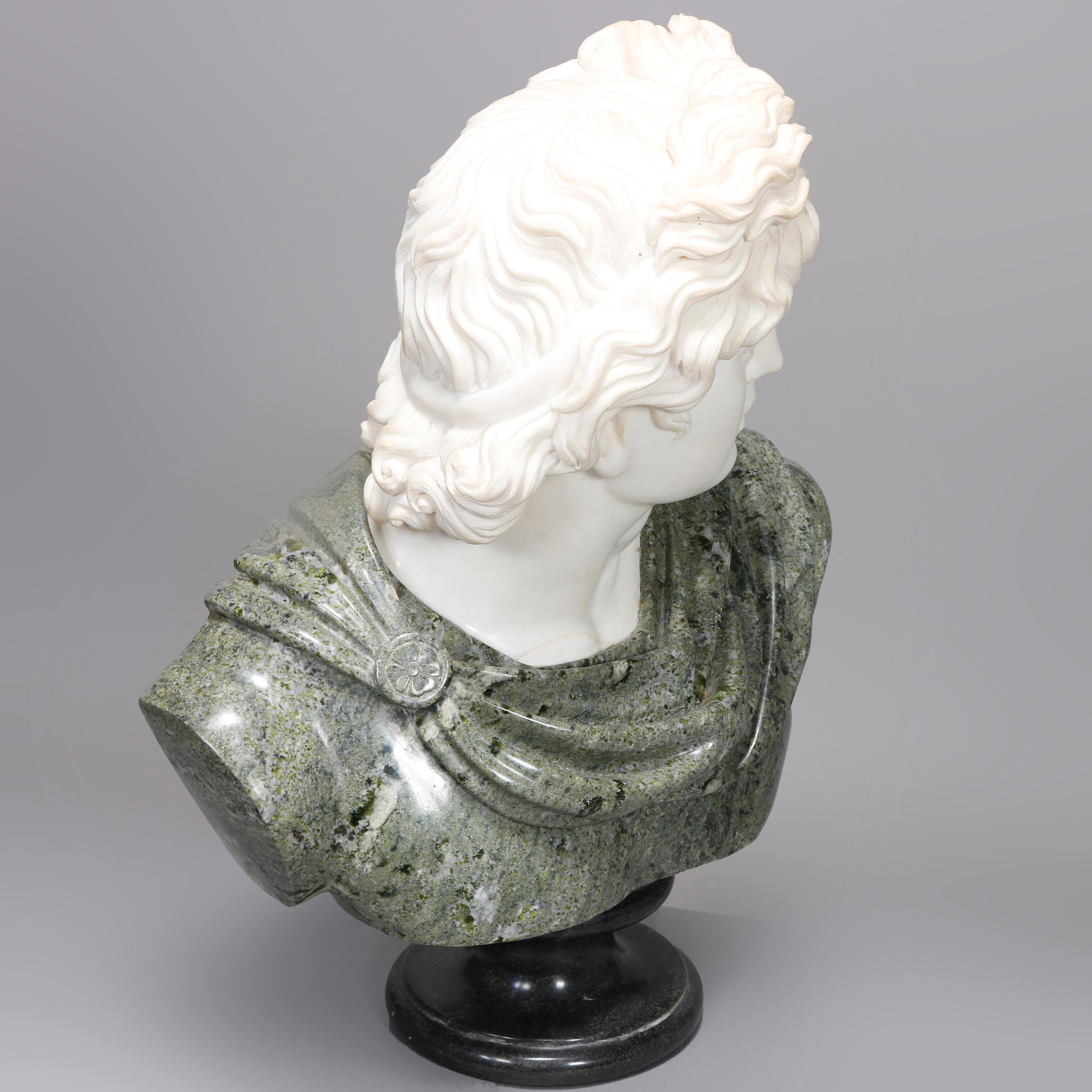Oversized Classical Greek Marble Sculpture of Apollo Belvedere after Leochares In Good Condition In Big Flats, NY