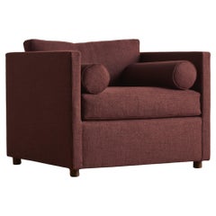 Oversized Club Chair With Rounded Bolsters Oversized Club Chair With Rounded Bolsters
