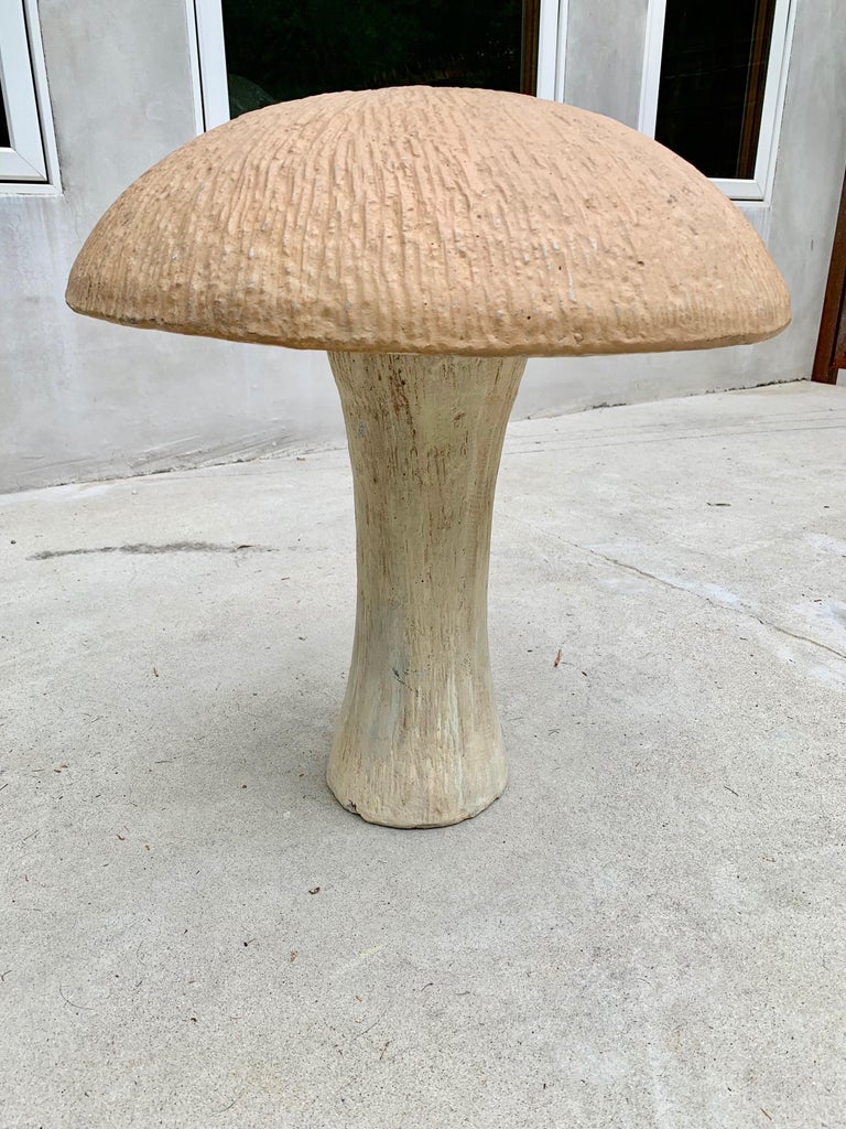 Oversized Concrete Mushroom Stool For Sale at 1stdibs