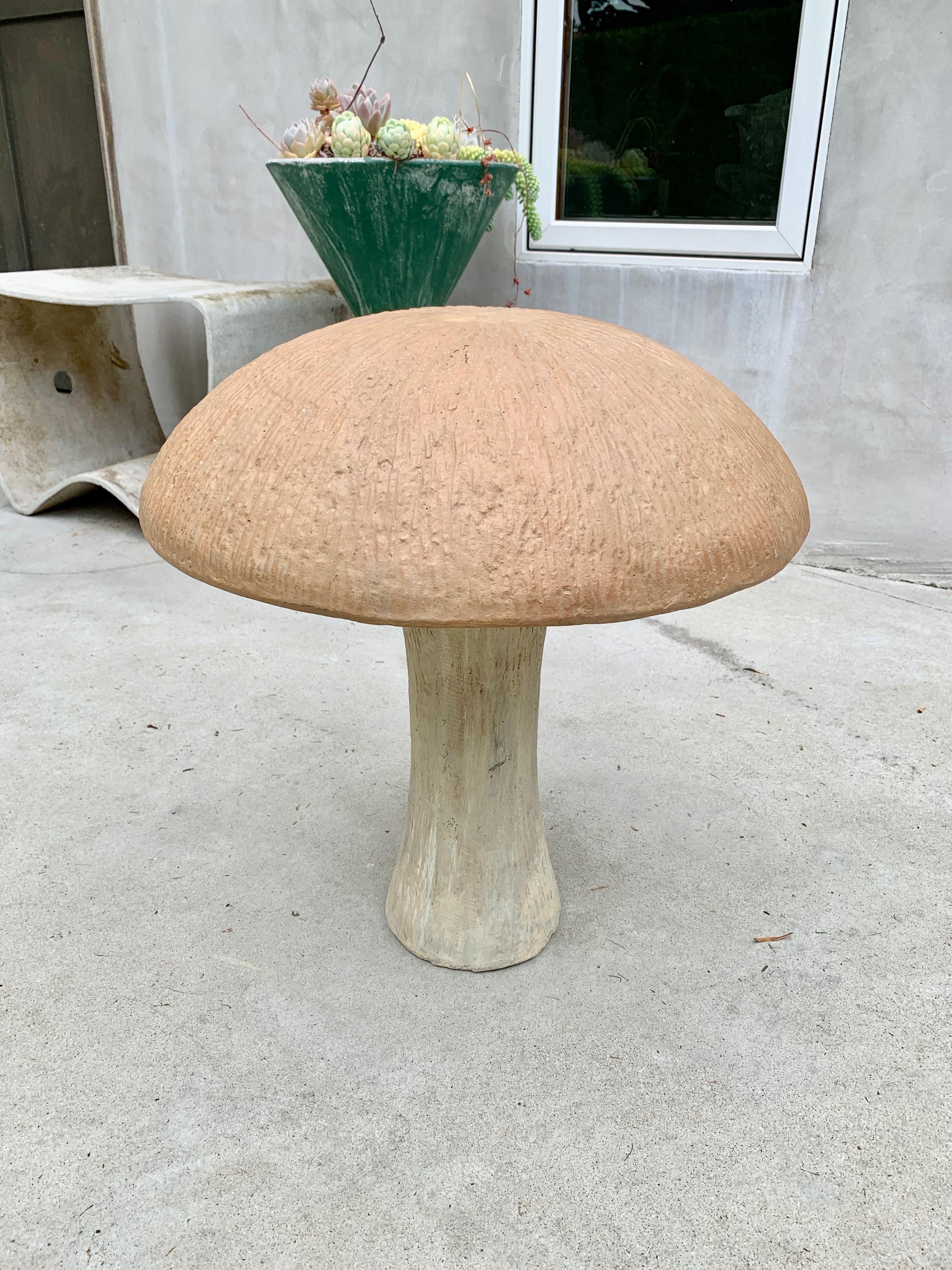 Oversized Concrete Mushroom Stool In Good Condition In Los Angeles, CA