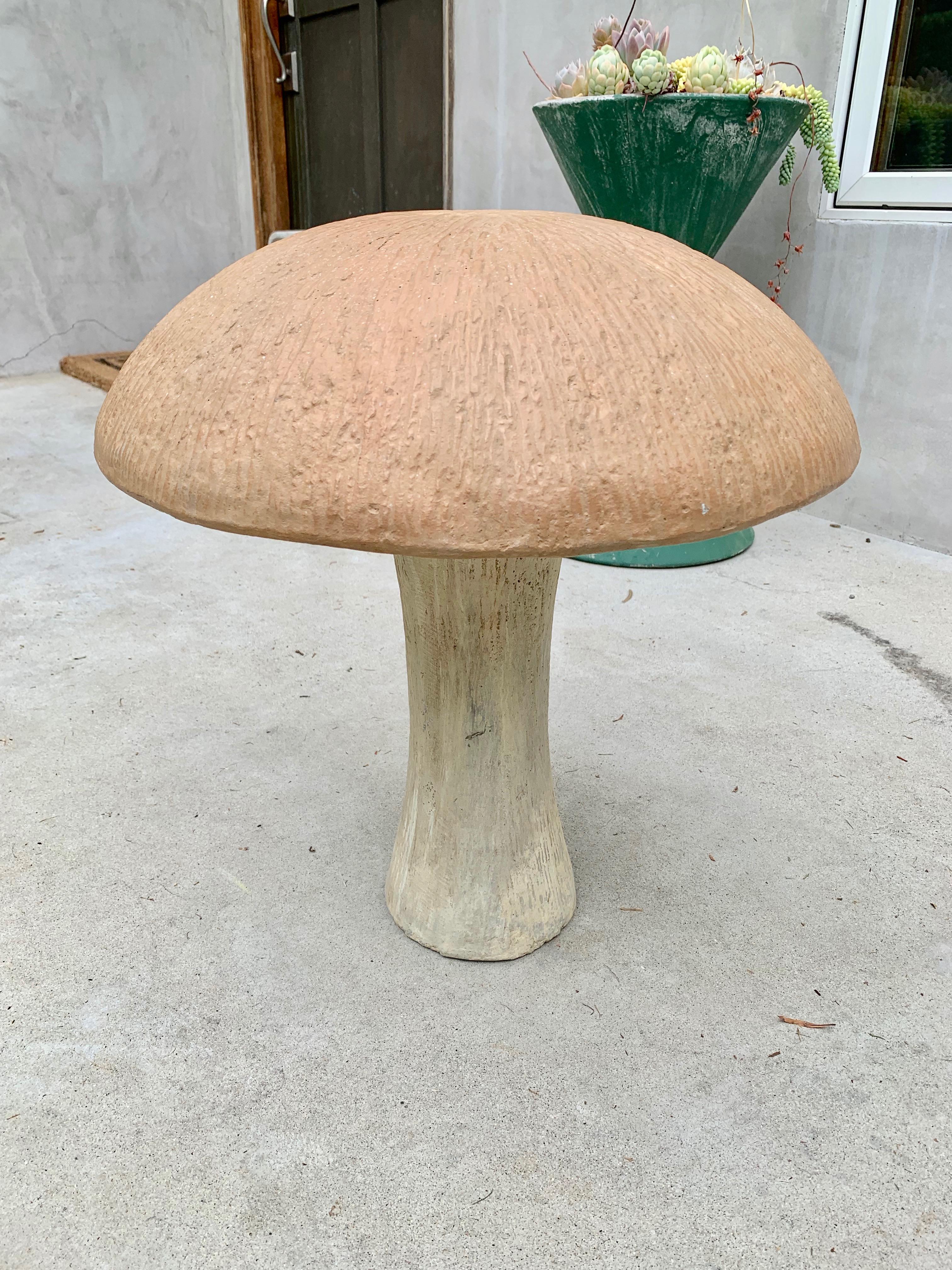 Oversized Concrete Mushroom Stool 1