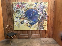 Peinture abstraite contemporaine sur toile surdimensionnée