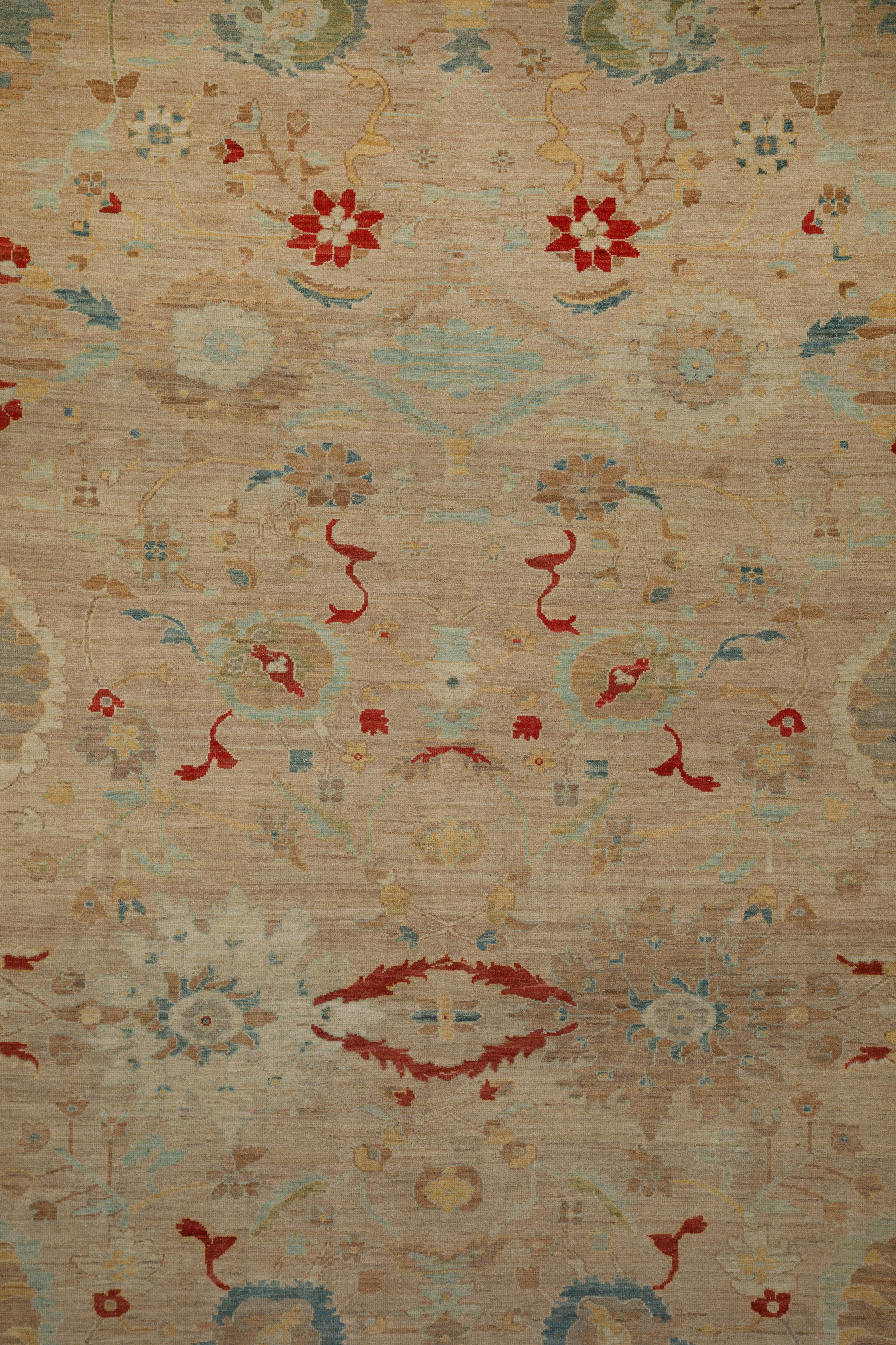 Oversized Contemporary Turkish Sultanabad Rug with Eclectic Floral Details 5