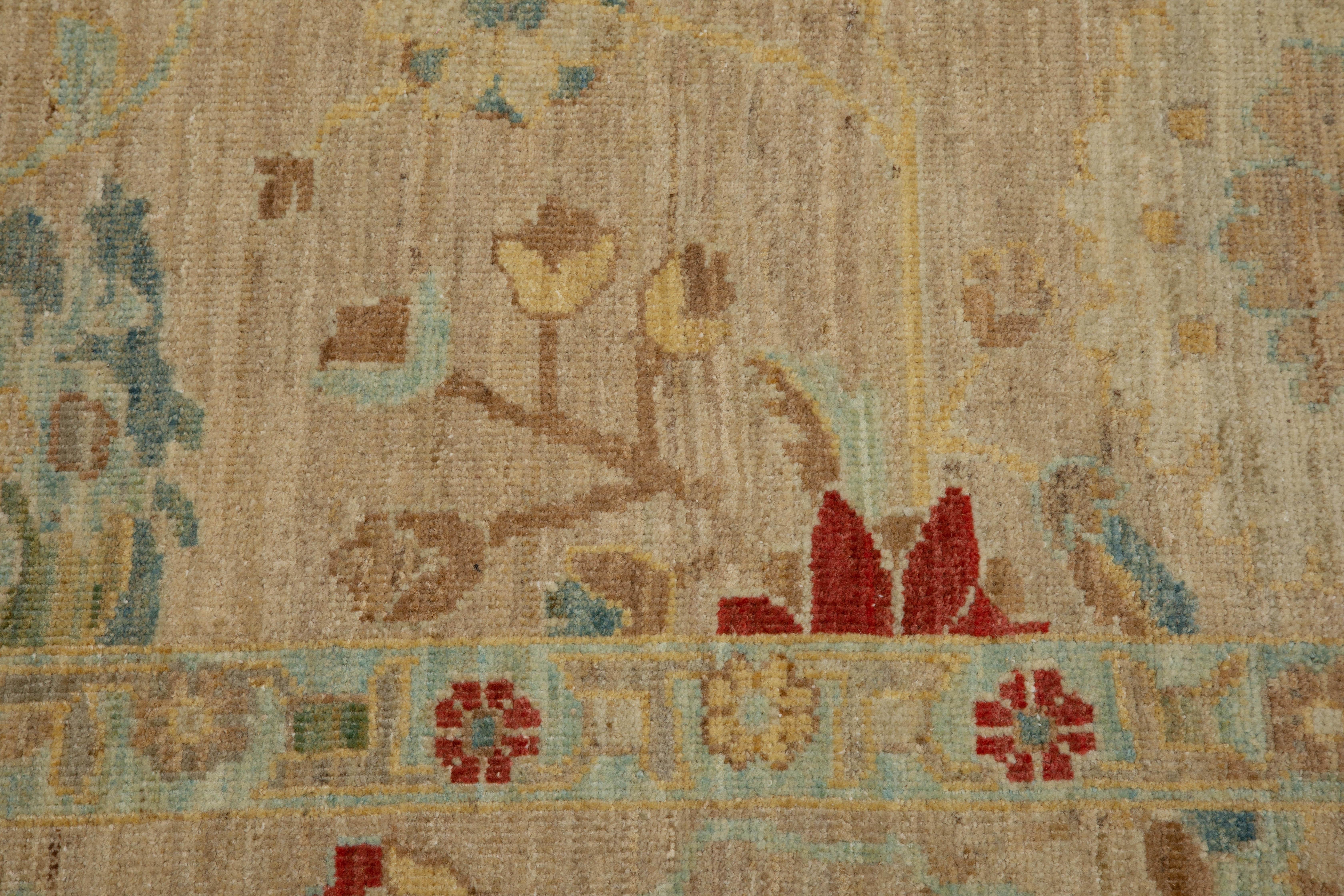 Oversized Contemporary Turkish Sultanabad Rug with Eclectic Floral Details In New Condition In Dallas, TX