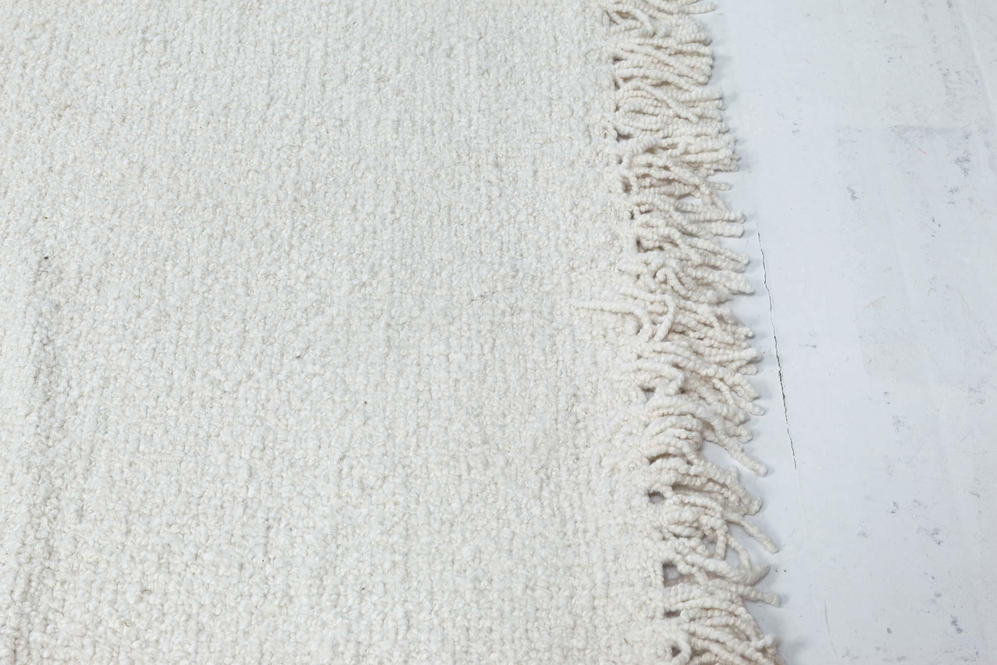 Oversized Contemporary White Flat-Weave Wool Rug by Doris Leslie Blau For Sale 1
