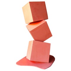 Oversized Coral Cubist Yard Sculpture by Ralph Dueschle