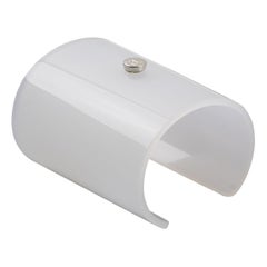 Oversized Courreges White Resin Lucite Cuff Bracelet