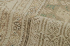 Oversized Distressed Antique Sarab Rug in Floral Medallion Design - Rug & Kilim
