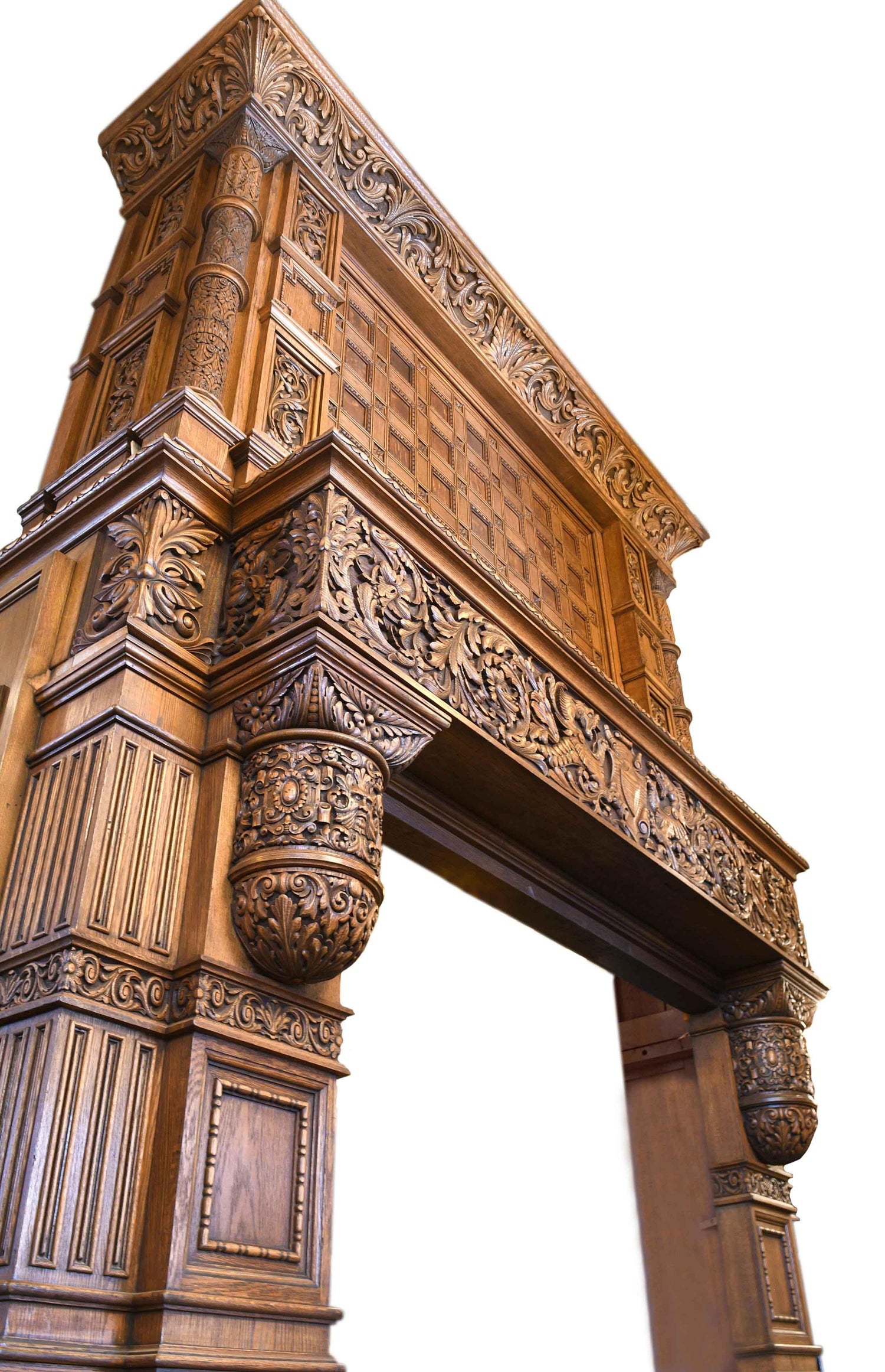Oversized Dragon Fireplace Mantel