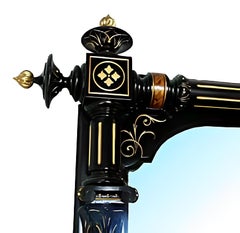 Specchio rinascimentale oversize ebanizzato di Herter Brothers, U.S.A. 1890 ca.