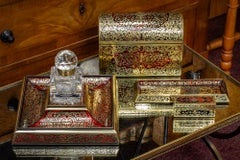 Oversized English Boulle Inkstand