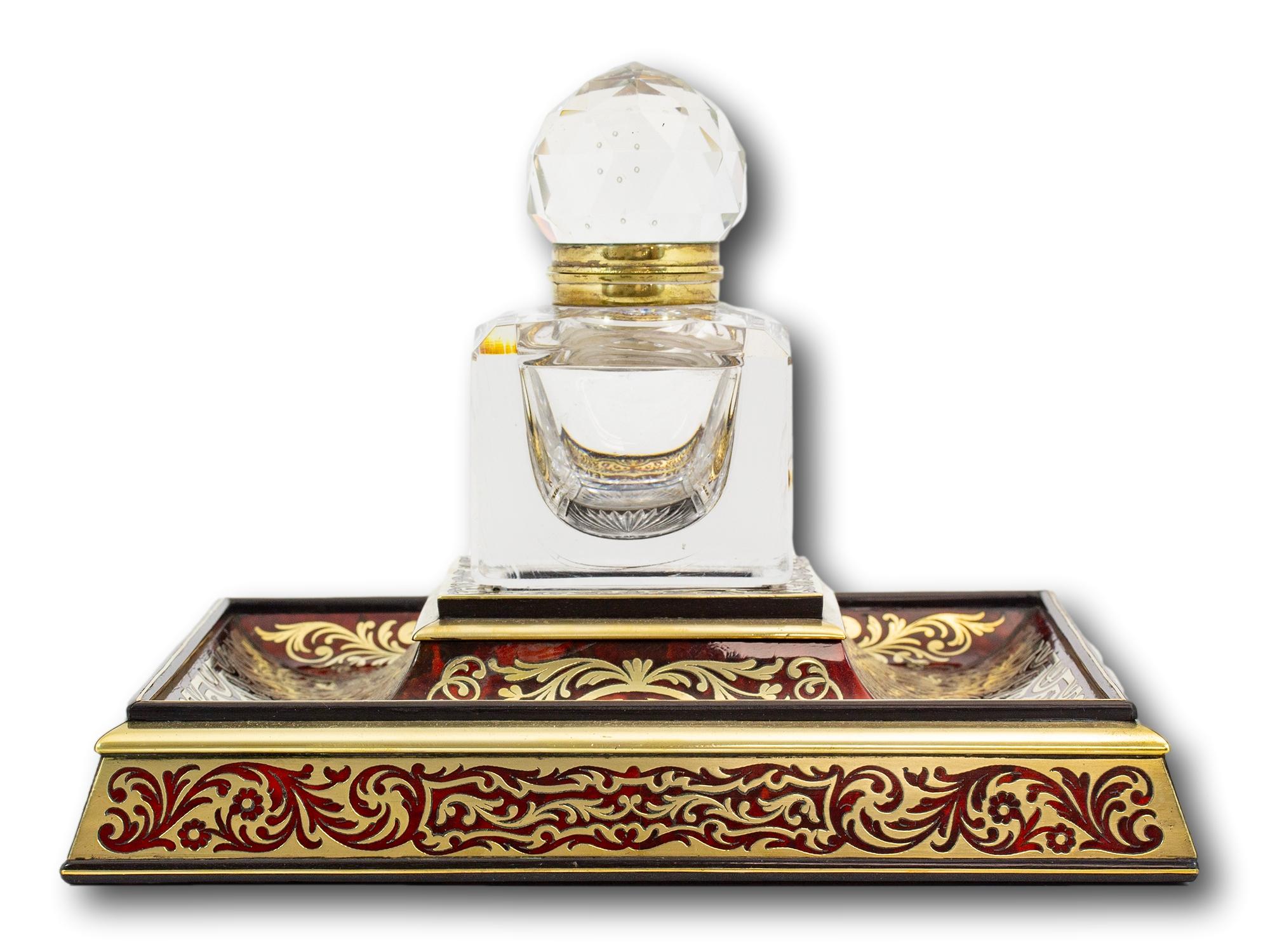 Oversized English Boulle Inkstand In Good Condition In Northampton, GB
