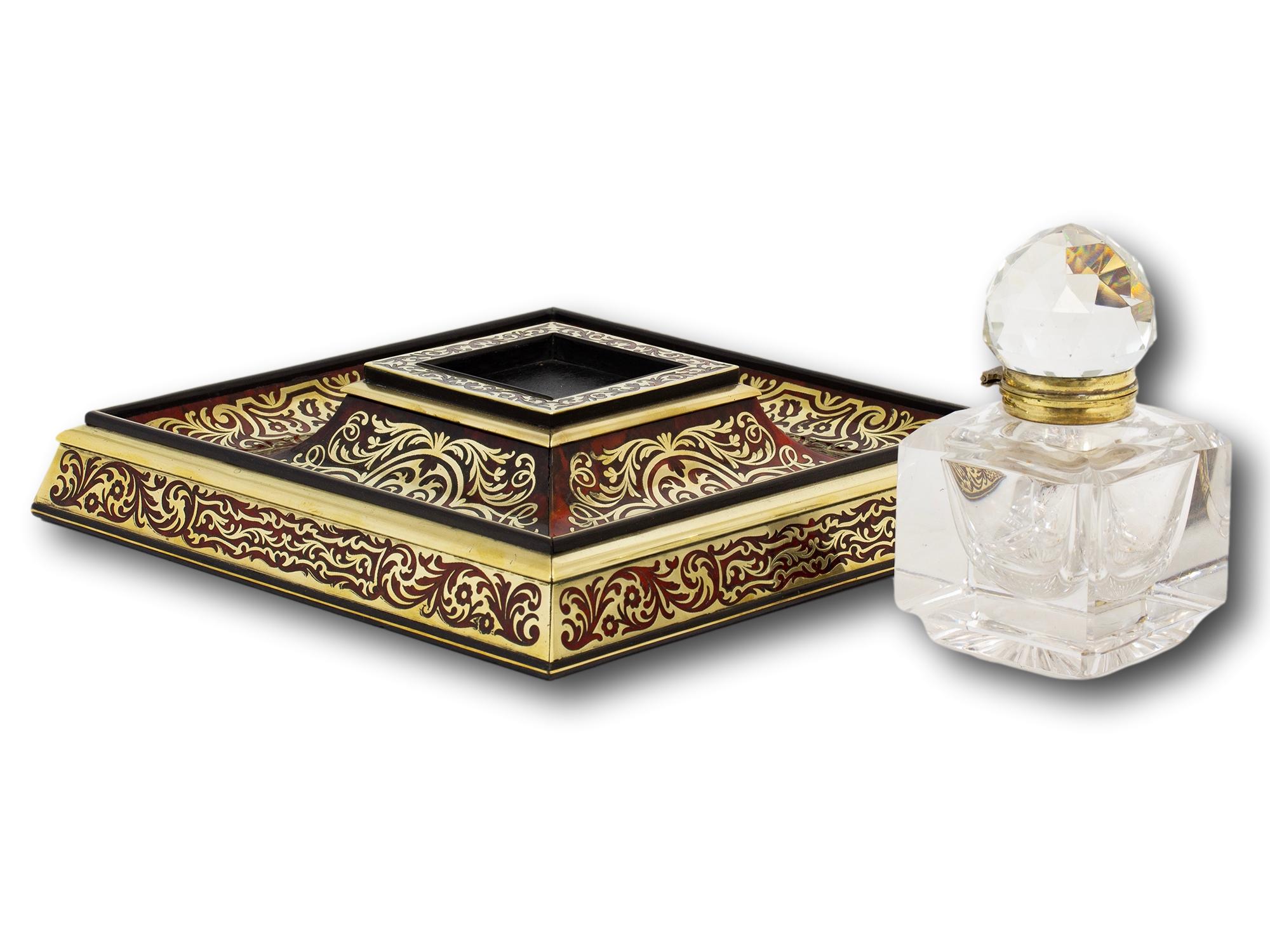 Oversized English Boulle Inkstand 2