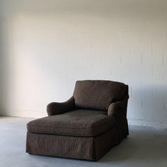 Oversized Belgian Rolled Arm Chaise Lounge