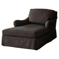 Oversized English Rolled Arm Chaise Lounge
