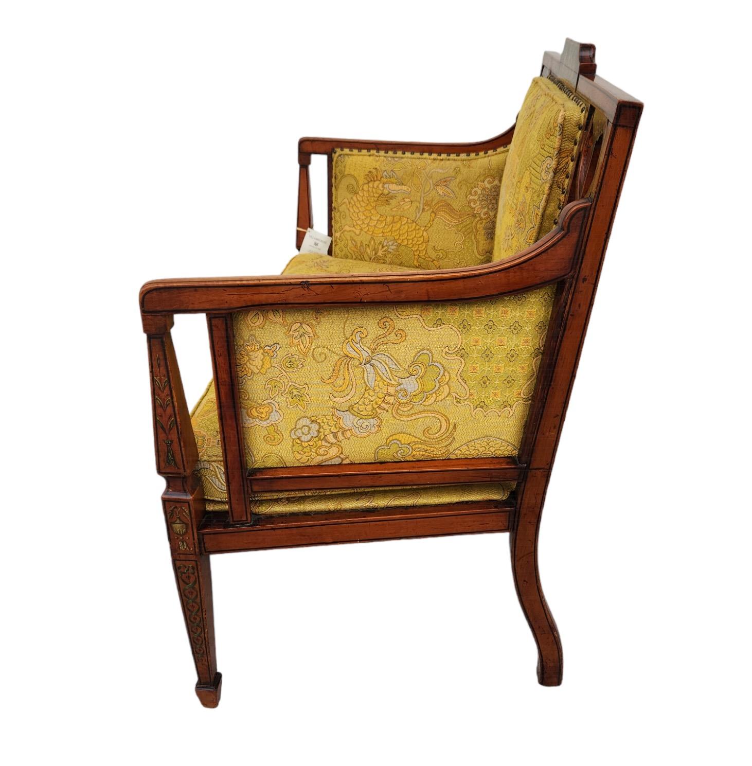 17th Century Oversized English Satinwood Armchair For Sale