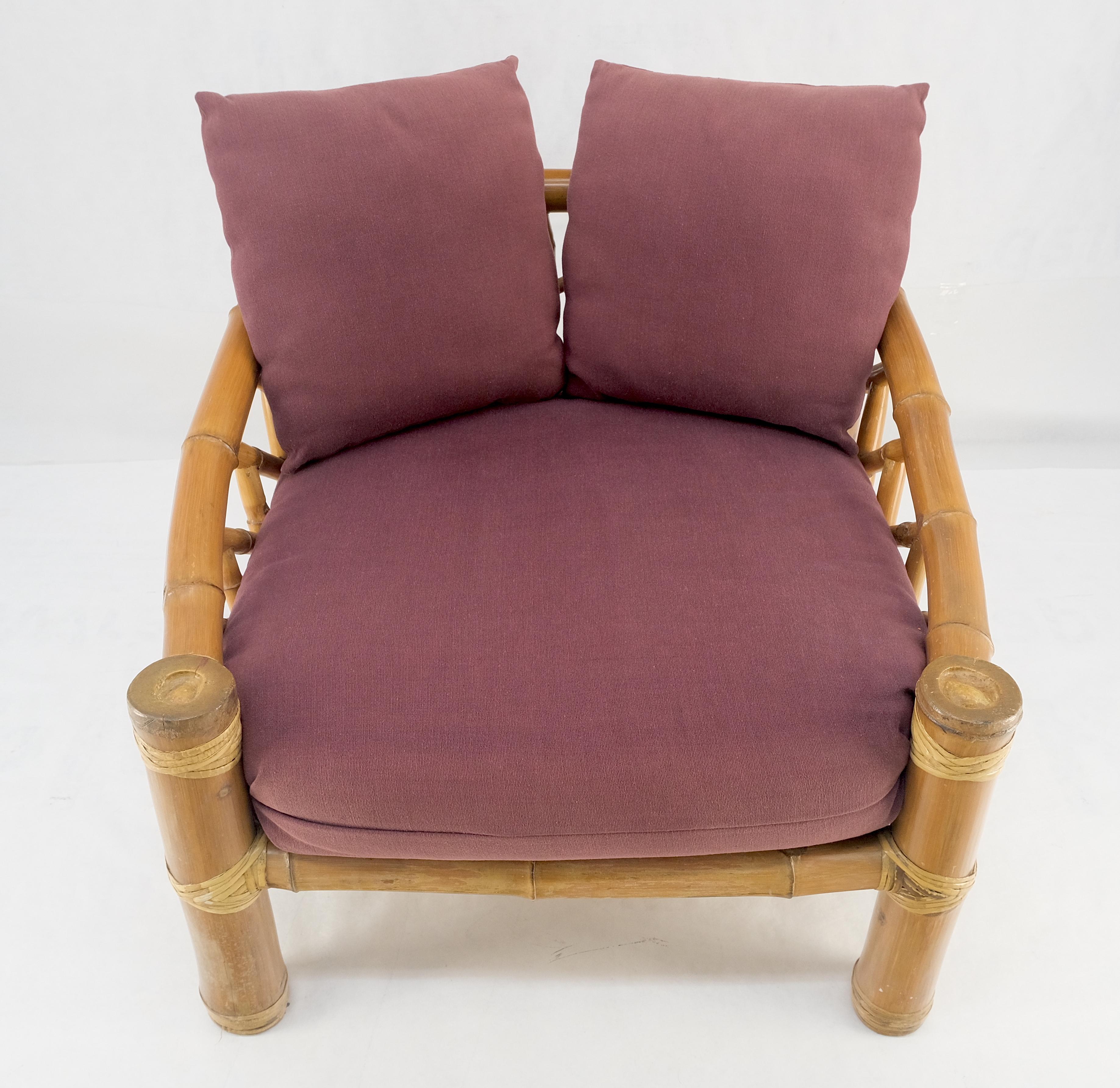 Arts and Crafts Chaise longue surdimensionnée en bambou très large et épaisse, style Asian Style, super confortable MINT en vente