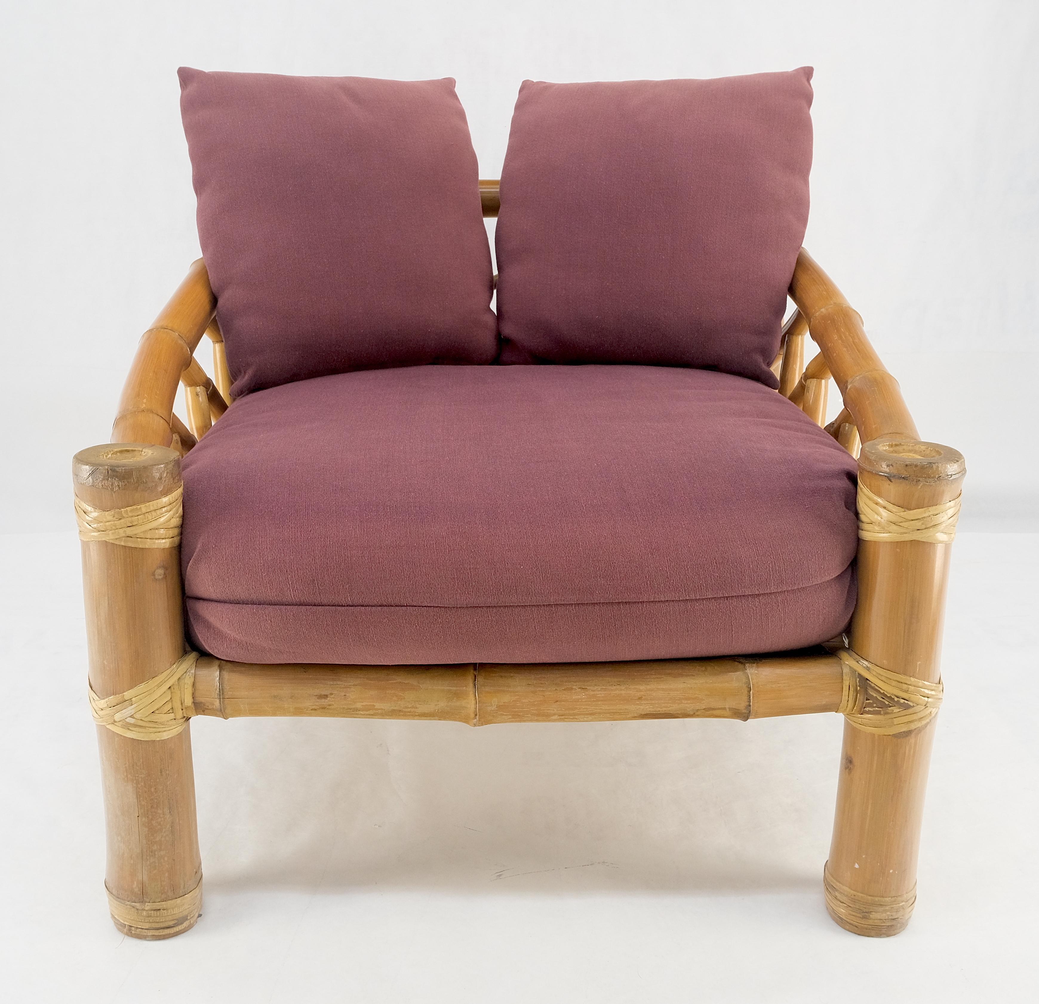Chaise longue surdimensionnée en bambou très large et épaisse, style Asian Style, super confortable MINT Excellent état - En vente à Rockaway, NJ