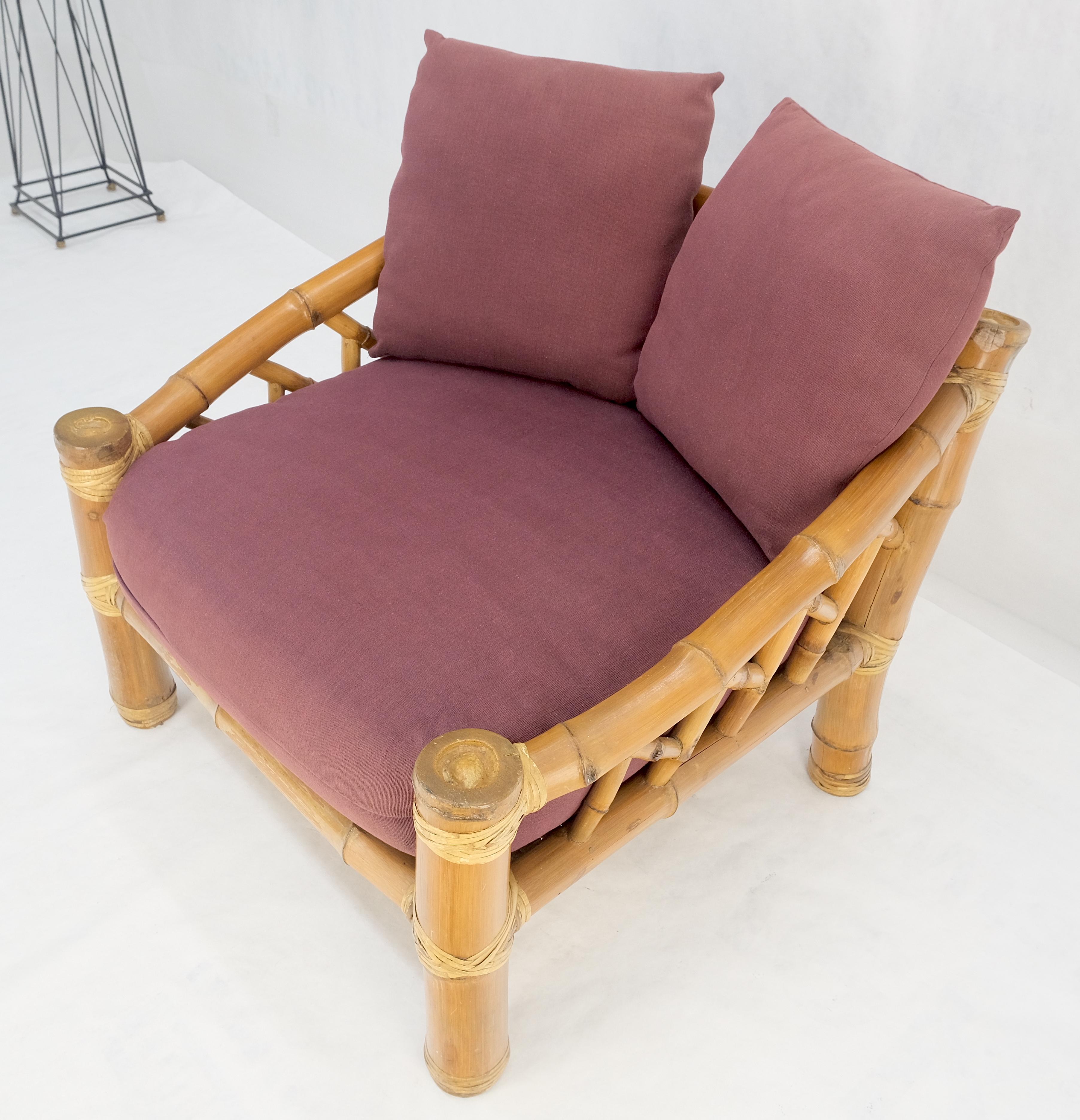 Chaise longue surdimensionnée en bambou très large et épaisse, style Asian Style, super confortable MINT en vente 1