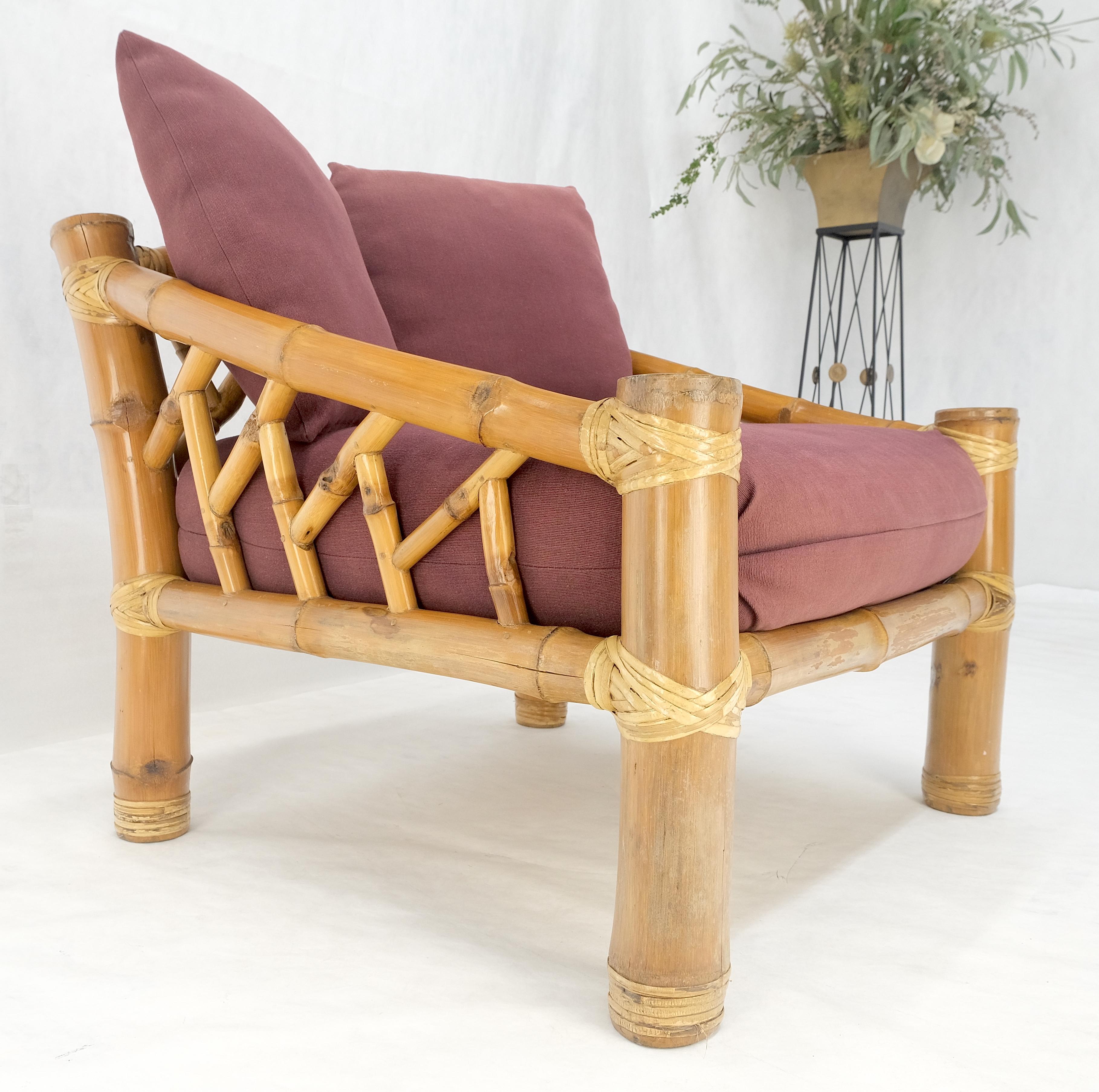Chaise longue surdimensionnée en bambou très large et épaisse, style Asian Style, super confortable MINT en vente 3