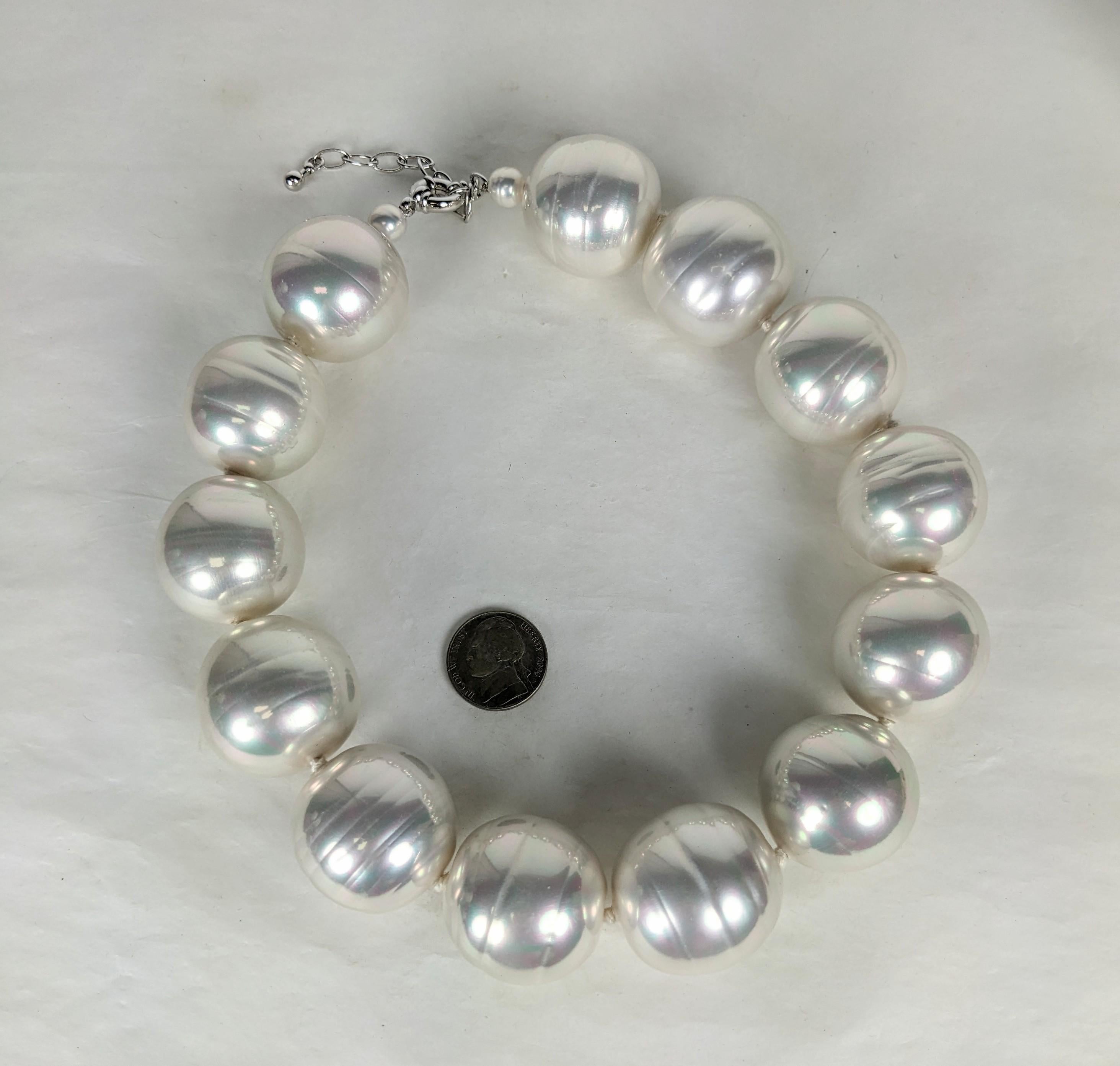 Oversized Faux Baroque Pearls In Excellent Condition For Sale In New York, NY