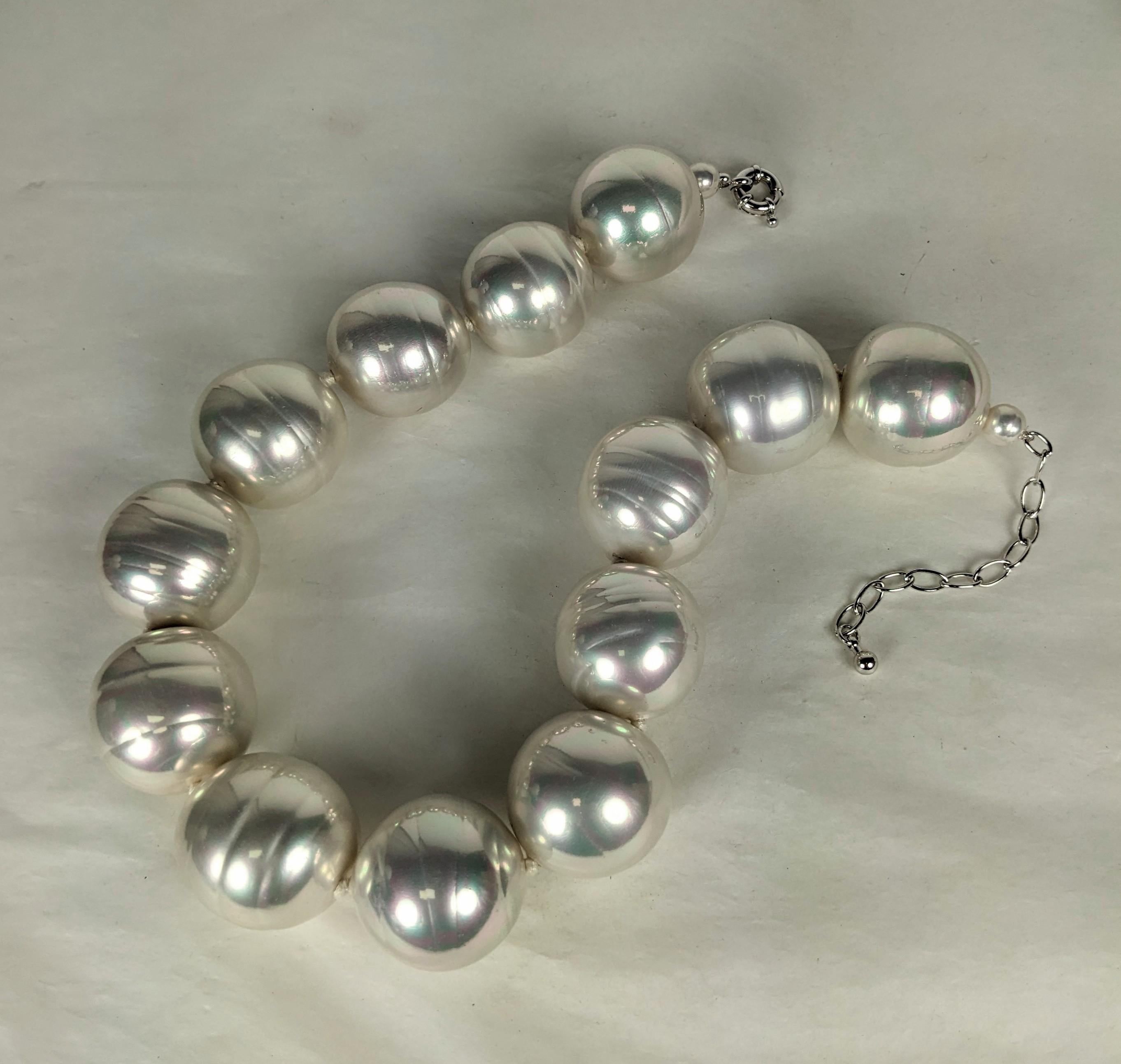 Oversized Faux Baroque Pearls For Sale 1