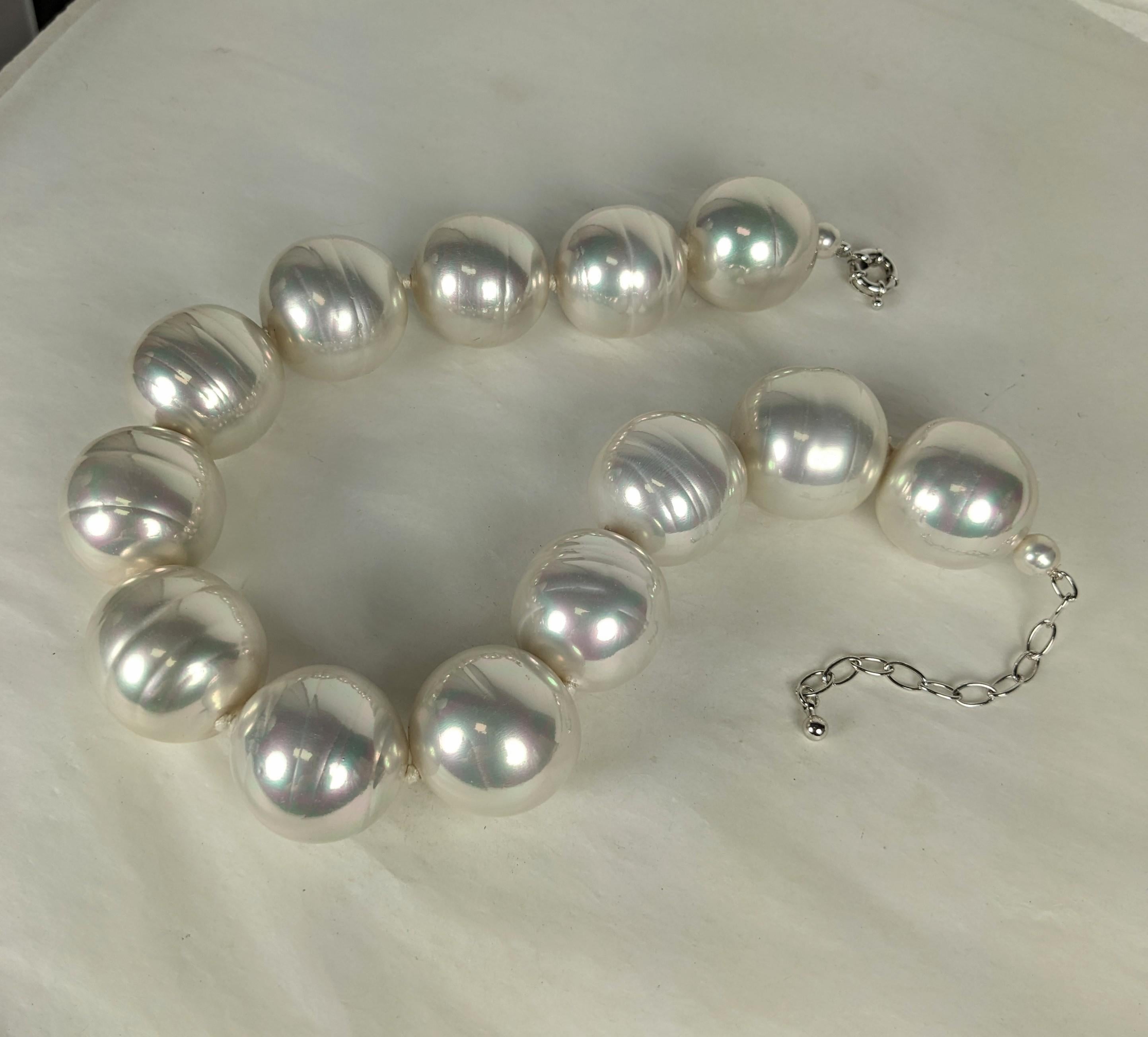 Oversized Faux Baroque Pearls For Sale 2