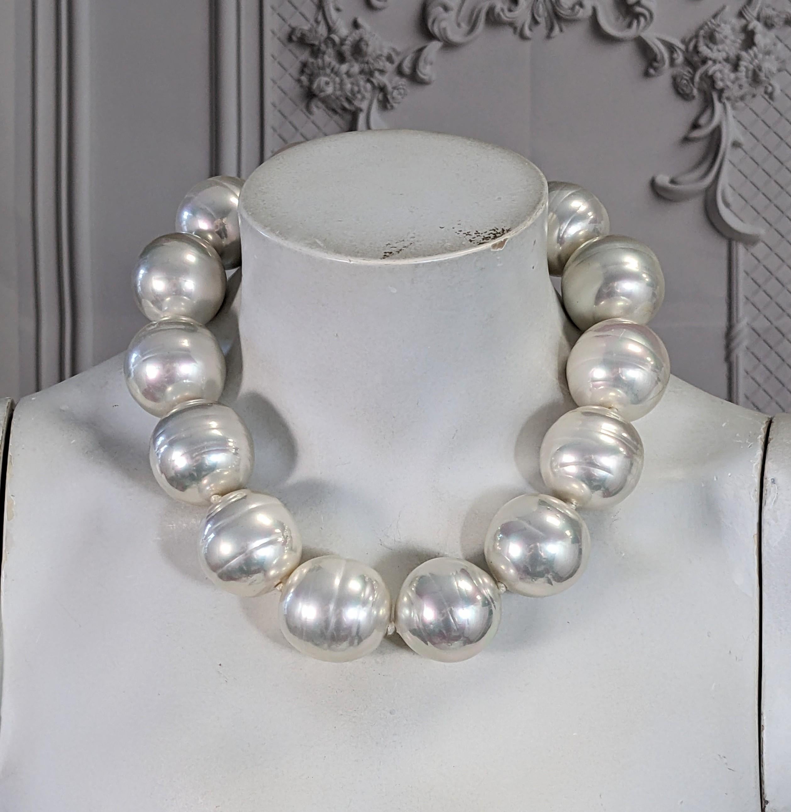 Oversized Faux Baroque Pearls For Sale 3