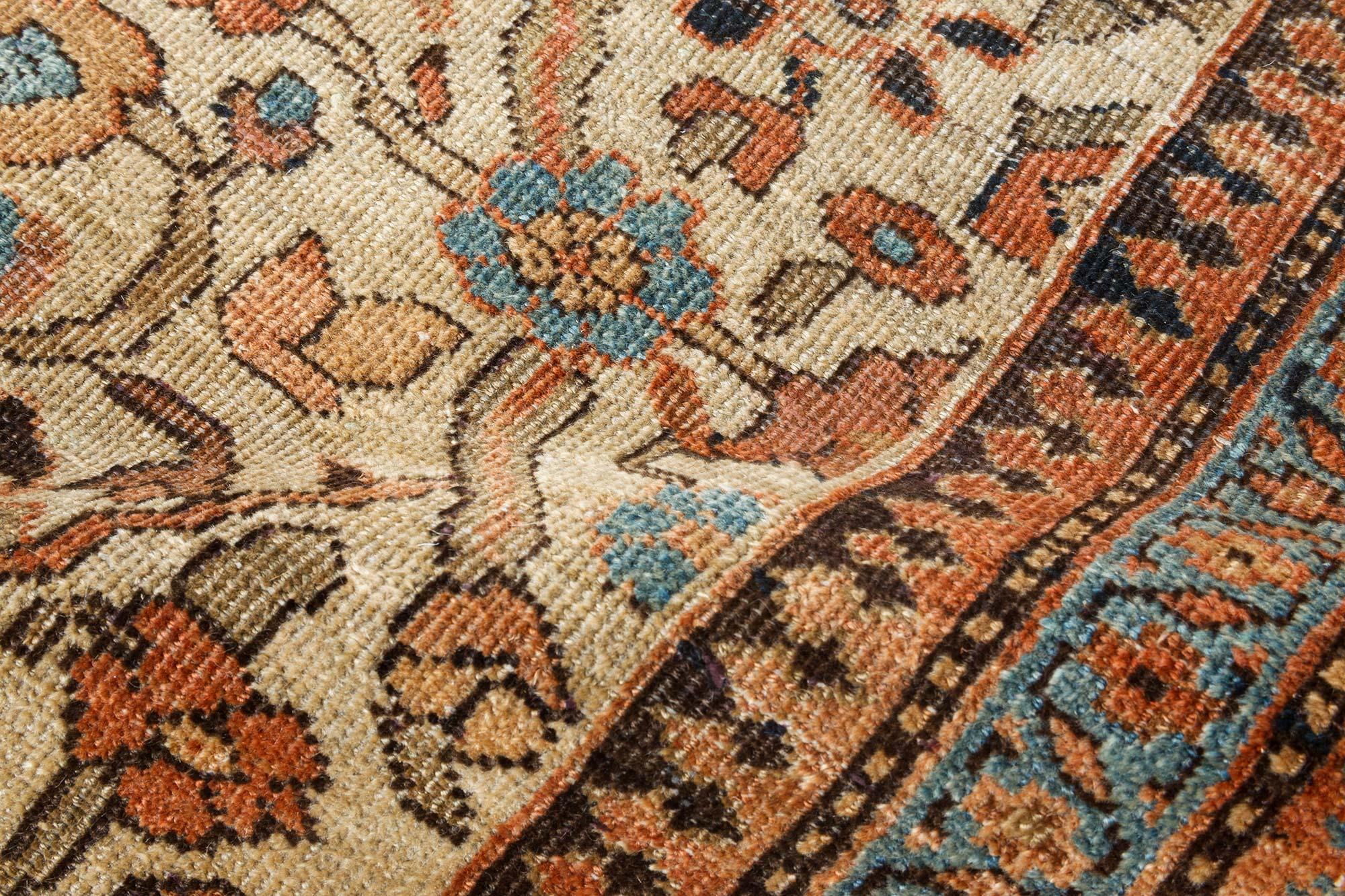 Oversized antique Persian Sultanabad Botanic handmade wool rug
Size: 14'7