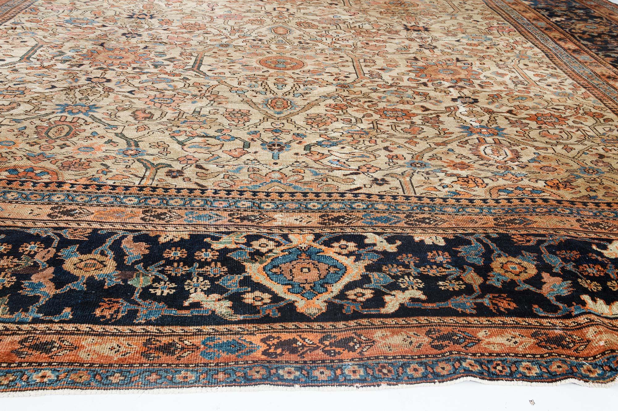 Wool Oversized Antique Persian Sultanabad Handmade Rug For Sale
