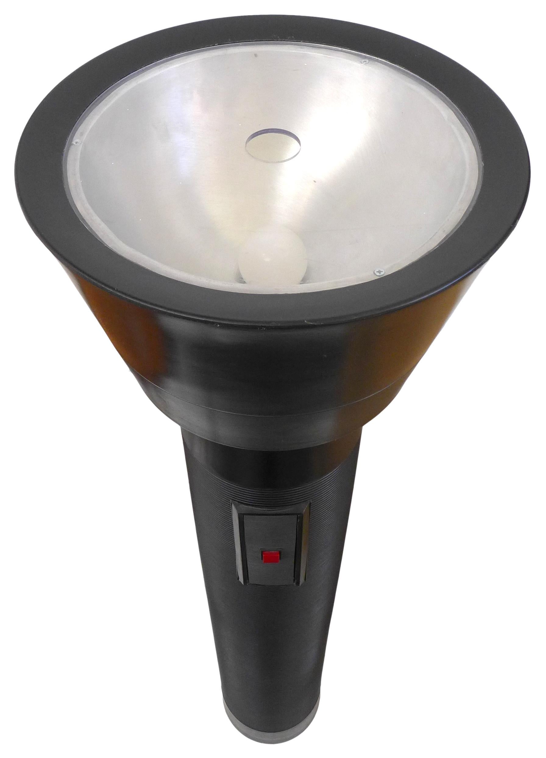 Modern Oversized Flashlight Torchiere Floor Lamp For Sale